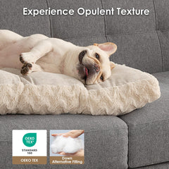 EHEYCIGA Washable Dog Crate Bed linen-like fabric for breathable comfort