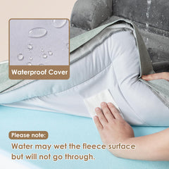 EHEYCIGA waterproof film and non-slip bottom keep the bed steady.
