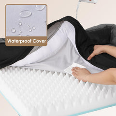 EHEYCIGA XL dog bed four-sided bolster close-up shows cozy head cradling