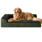 EHEYCIGA XL memory foam dog bed top view showing large dog resting comfortably