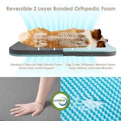 EHEYCIGA memory-foam interior highlights orthopedic support for large pets.