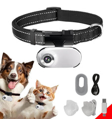 ehomful HD 1080P cat camera collar captures pet perspective video for insights.
