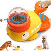 EHWZ 2-in-1 interactive dog puzzle toy demonstrates easy press-to-dispense action for slow feeding.