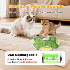 EHWZ motion-activated feather wand cat toy demonstrates dynamic engagement for active cats.