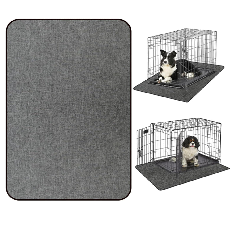 Ehzyaz dog crate mat liner with absorbent surface keeps crate dry.