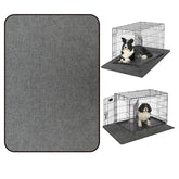 Ehzyaz dog crate mat liner with absorbent surface keeps crate dry.