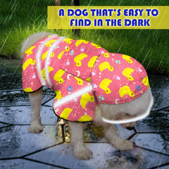 Eiaayer raincoat harness access opening for easy leash use.