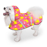 Eiaayer dog raincoat hooded double layer for rain protection during walks.