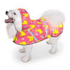 Eiaayer dog raincoat hooded double layer for rain protection during walks.