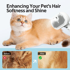 Eilimy Pet Grooming Brush mist button activation simplifies grooming sessions