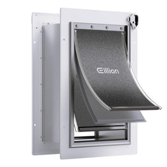 Eillion 3-flap wall door frame shows durable metal construction for year-round use.