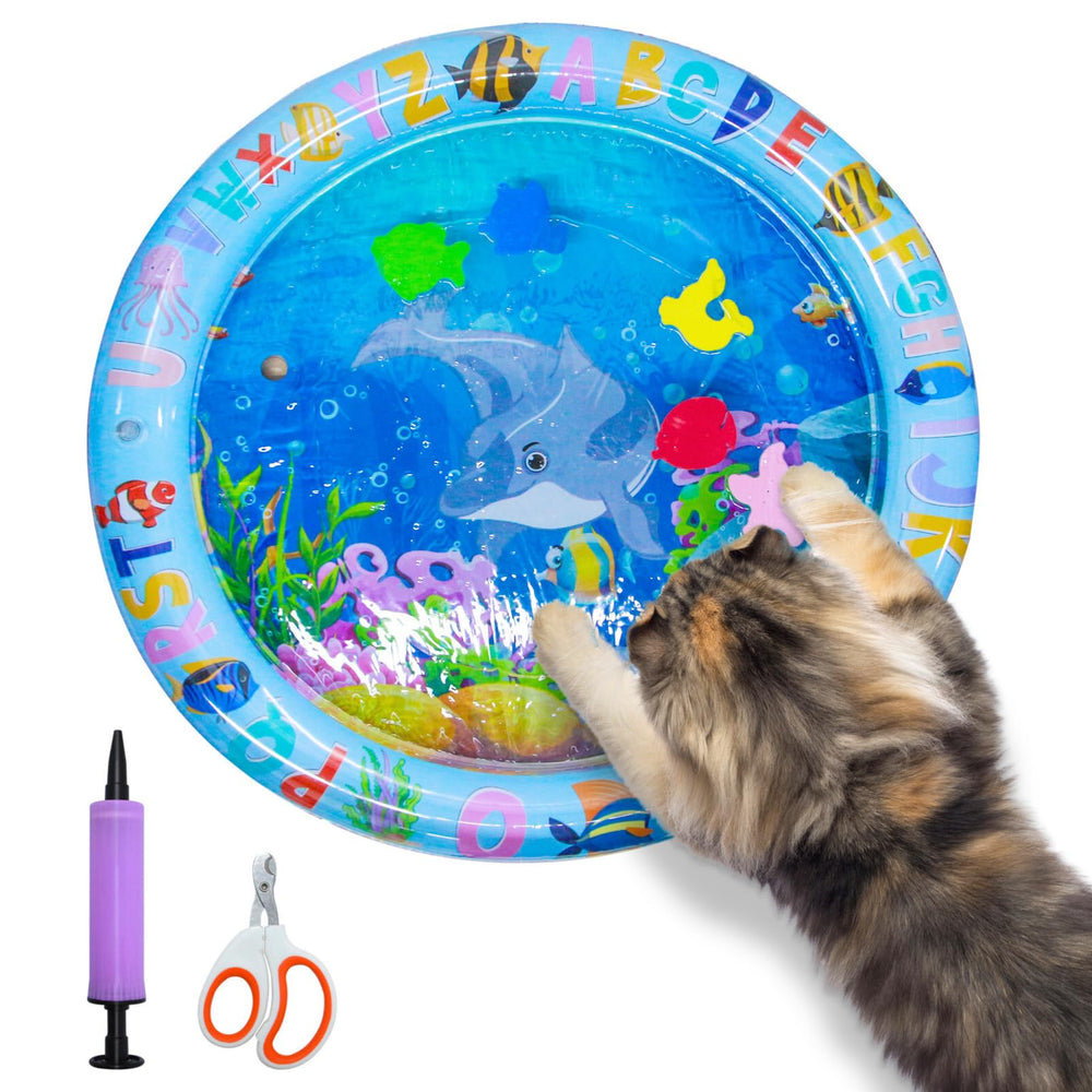 eirix Cat Water Mat shows 23.6-inch oval cooling area for hot-day relief