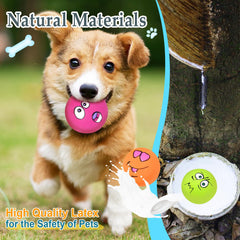 Eisoco squeaky ball green face—colorful cue to encourage interactive play