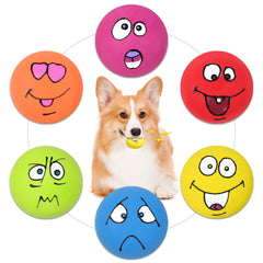 Eisoco squeaky ball pink face—perfect for indoor fetch and engaging playtime