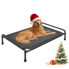 Ekisemio elevated dog bed frame assembly demonstrates sturdy setup for large dogs