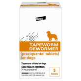 Elanco Tapeworm Dewormer tablets for dogs, a simple dosage form to remove common tapeworms.