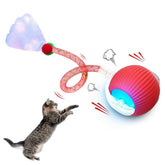 Elegancy Speedy Tail 2.0 ball front view—playful indoor cat exercise companion.