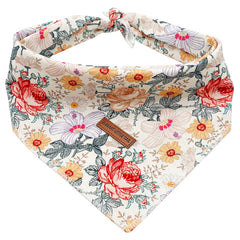 Elegant Little Tail Bandana small vintage flower for stylish pet photos
