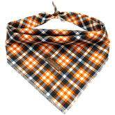 Elegant Little Tail dog bandana in fall design on a dog for stylish photos.