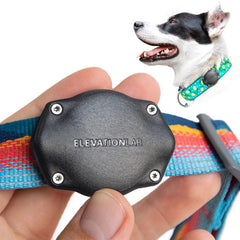 Elevation Lab TagVault AirTag dog collar mount assembly secures AirTag on any collar