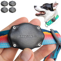 Elevation Lab TagVault securely attaches AirTag to a dog collar for a clean look.