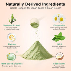 ELEVTC powder texture closeup shows a light, fine formula designed for safe mixing with meals.