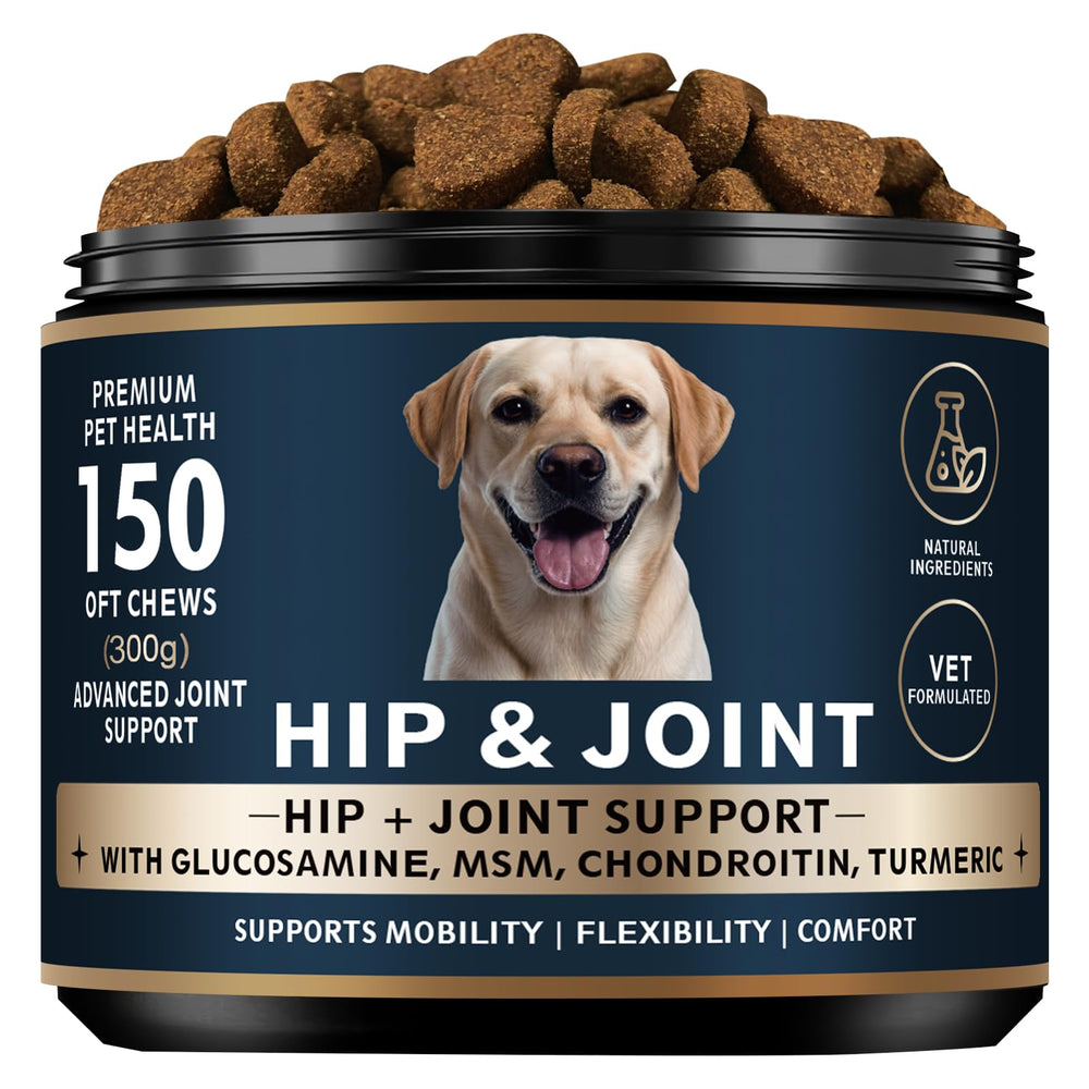 ELEVTC Glucosamine for Dogs bottle with soft chews supports daily joint mobility