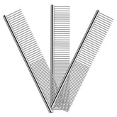 Elfirly dog comb with round ends for gentle detangling and skin-safe grooming.