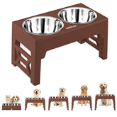 EliteField elevated dog bowls stand fully set up for easy feeding.