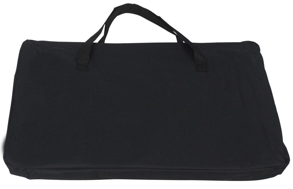 EliteField soft pet playpen folded to 3 inches for easy transport and storage.