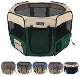 EliteField soft pet playpen fully assembled for quick indoor setup.