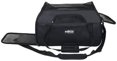 EliteField soft-sided carrier top view highlighting breathable mesh and light exposure.