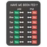 Elitesign dog feeding reminder front view with AM/PM cues for on-time meals