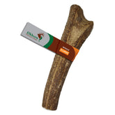 Elkhorn Premium Chews xlarge whole elk antler dog chew emphasizes long-lasting chew time.