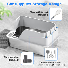 Ellenpent six-inch high walls prevent litter spill and protect floors.