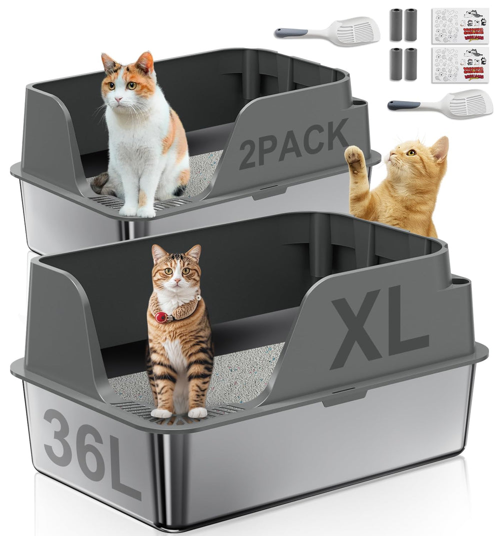 Ellenpent XL litter box with side opening supports tidy multi-cat use.
