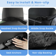 ELONGRIVER dog seat cover non-slip backing keeps it securely in place.