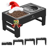 ELS PET elevated dog bowls assembly shows easy setup for a tidy feeding station.