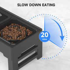 ELS PET elevated no-spill water bowl prevents spills and mess
