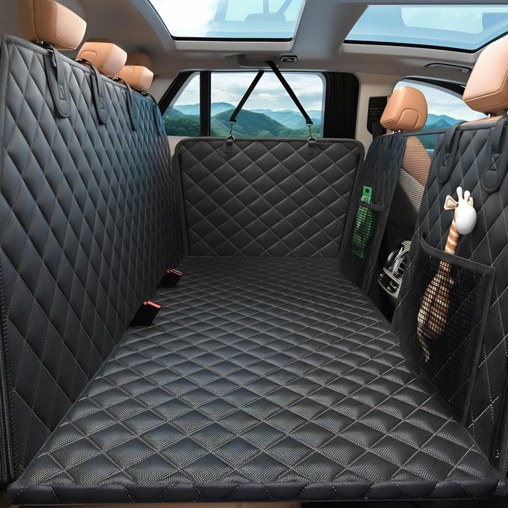 Elufa dog car seat cover back-seat extender provides full coverage and comfort.