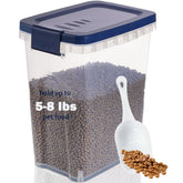 Elwichen pet food container with scoop keeps kibble organized and portioned.