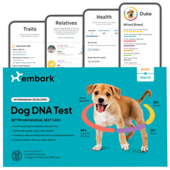 Embark Breed & Health Kit cover image to start your dog's genetic discovery journey.