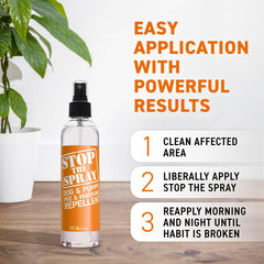 EBPP puppy potty training spray helping establish boundaries.