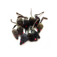 emours furry-mice-grey closeup demonstrates soft fur texture for engaging chase