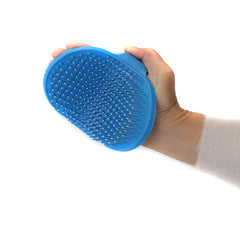 Emours dog grooming brush with adjustable ring handle ensures a comfortable grip
