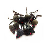 emours rattle furry mice closeup shows realistic fur for interactive play