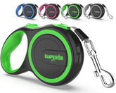 Emperor Pets 26ft retractable leash with green anti-slip handle for comfortable outdoor walks.