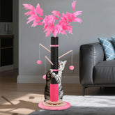 EMUST cat scratching post 47.2-inch tall supports tall cat stretching and play.