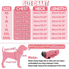 EMUST dog jacket winter pink harness-zip detail for easy wear.