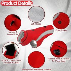EMUST dog winter coat with hood detail keeps ears warm on frosty days
